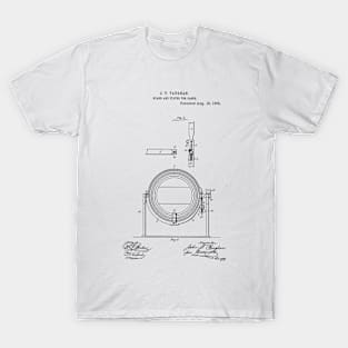 Stand for Casks Vintage Retro Patent Hand Drawing Funny Novelty Gift T-Shirt